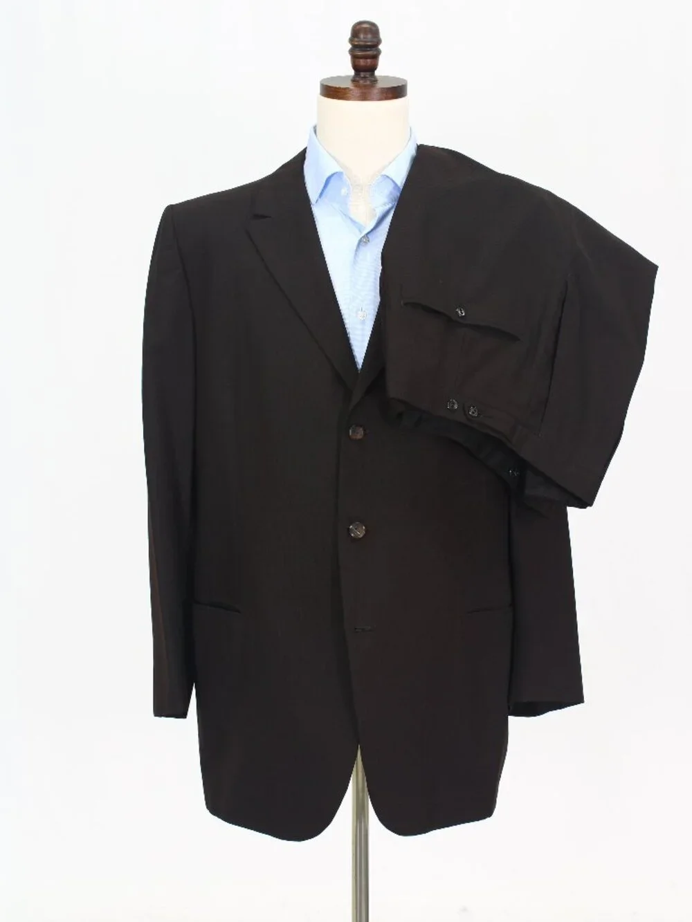 House of Duro 46L 38x31 Brown Full Suit 3-Button Solid R921